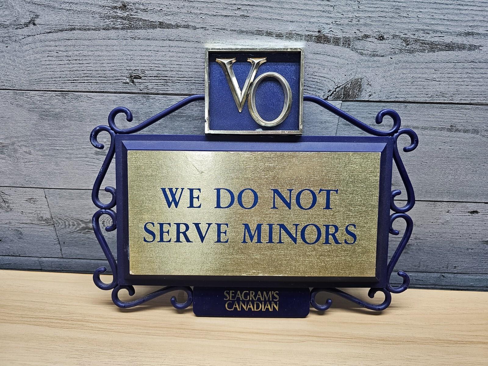 Seagram's Canadian Vo Vintage Plastic Sign