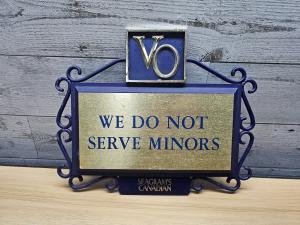 Seagram's Canadian Vo Vintage Plastic Sign