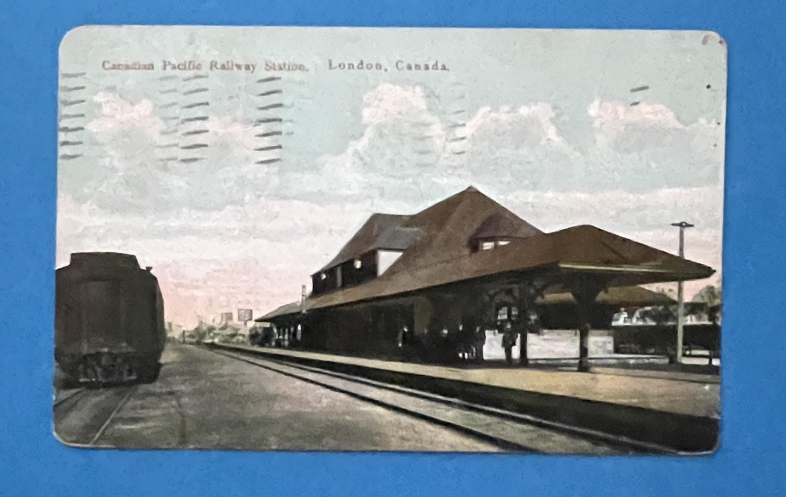 1908 Vintage Postcard Canadian Pacific Railway Station