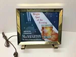 Vintage Mac NAUGHTON Whiskey Light-Up Sign