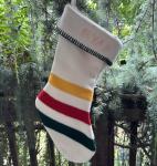 Pendleton Vintage Wool Stocking with Colorful Stripes