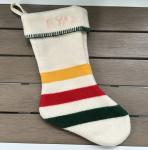 Pendleton Vintage Wool Stocking with Colorful Stripes