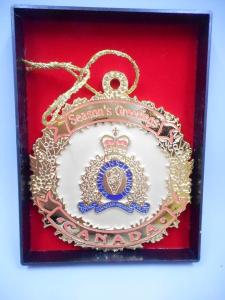 RCMP Enameled Christmas Ornament - 2.5 Inches