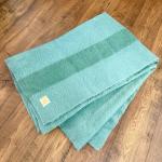 Hudsons Bay Vintage Wool Point Blanket Green Stripe
