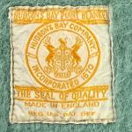 Hudsons Bay Vintage Wool Point Blanket Green Stripe