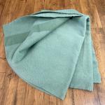 Hudsons Bay Vintage Wool Point Blanket Green Stripe