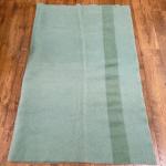 Hudsons Bay Vintage Wool Point Blanket Green Stripe