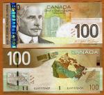 2004-2009 Canadian $100 Bill, P-105d, Vintage