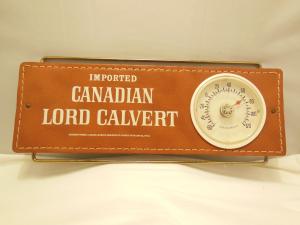Vintage Lord Calvert Thermometer Sign Décor