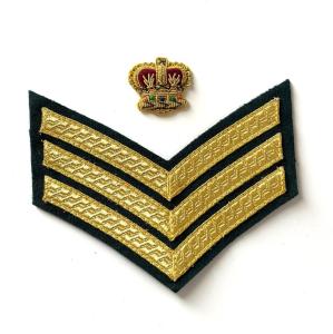 Vintage RCMP Sergeant Stripes Patches Set