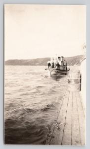 Vintage RCMP Fort Liard Patrol Boat Photo