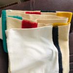 Hudsons Bay Vintage Striped Wool Blanket 90x70”