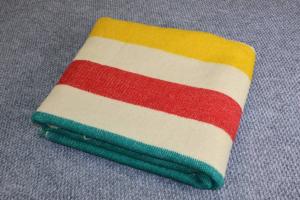 Vintage Hudson's Bay Multicolor Wool Blanket 90x73