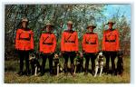 Royal Canadian Mounties Vintage Action Postcard