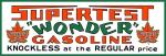 Vintage SUPERTEST Canadian Gasoline Metal Sign 6x18