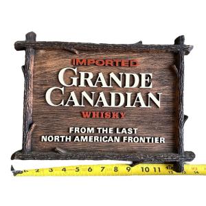 Vintage Grande Canadian Whisky Sign from North America