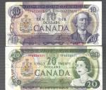 Vintage Bank of Canada Notes Lot - 5 Pieces