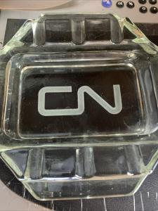 Canadian National Railway Vintage Glass Ashtray