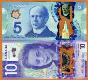 Vintage Bank of Canada Polymer Note Set 2013-2018