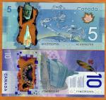 Vintage Bank of Canada Polymer Note Set 2013-2018