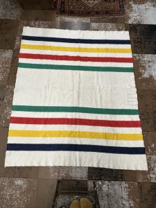 Hudson Bay 4 Point Wool Blanket 71x83 Inches