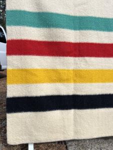 Hudson Bay Vintage 4 Point Wool Blanket