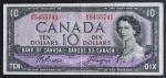1954 Canadian $10 Banknote - Rare Vintage Find