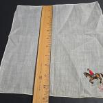 Embroidered RCMP Vintage Hanky Handkerchief