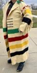 Vintage Hudson's Bay Wool Fringe Hooded Coat