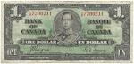 1937 Bilingual $1 Banknote, Coyne-Towers Edition