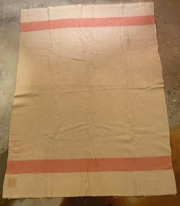 Vintage Hudson's Bay Wool Blanket - Pink Stripes