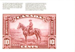 1935 Royal Canadian Mounted Police Bank Postcard