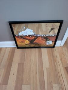 Canadian Club Whiskey Bar Mirror Clock 21x26