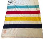 Hudson Bay Vintage Striped Wool Blanket 1930s