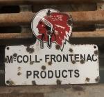 Vintage McColl Frontenac Porcelain Gas Sign