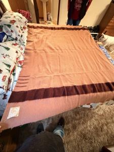 Hudson Bay Vintage Brown Wool Blanket 84” x 60”