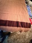 Hudson Bay Vintage Brown Wool Blanket 84” x 60”