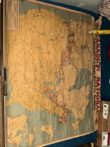 1919 Canadian National Railway Antique System Map