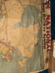 1919 Canadian National Railway Antique System Map
