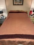 Hudson Bay Vintage Brown Wool Blanket 68” x 90”