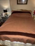 Hudson Bay Vintage Brown Wool Blanket 68” x 90”