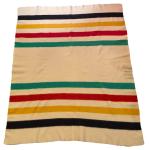 Hudsons Bay Vintage Wool Striped Blanket 81x64