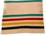 Hudsons Bay Vintage Wool Striped Blanket 81x64