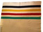 Hudsons Bay Vintage Wool Striped Blanket 81x64