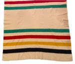 Hudsons Bay Vintage Wool Striped Blanket 81x64
