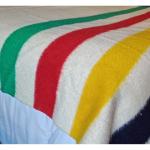 Hudson Bay Wool Blanket with Stripes, 70"x84