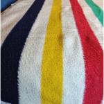 Hudson Bay Wool Blanket with Stripes, 70"x84