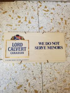 LORD CALVERT Whiskey Porcelain Advertising Sign