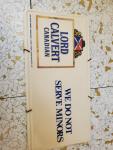 LORD CALVERT Whiskey Porcelain Advertising Sign