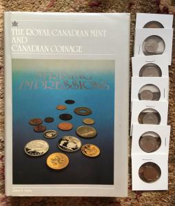 Vintage Canadian Mint Guide Book with Coins